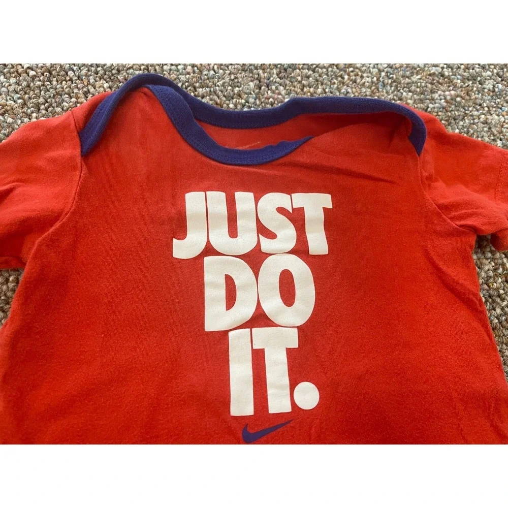 Nike Just Do It Red & Blue Bodysuit Boys 6-9M